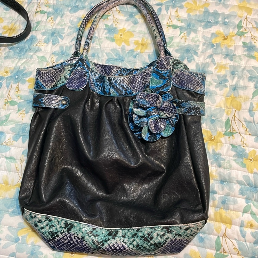 Snakeskin soft leather purse